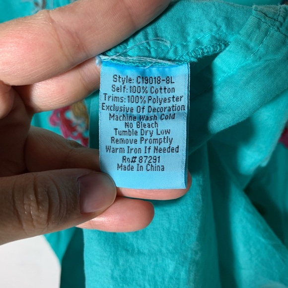 NWT Johnny Was Women’s Shaylee Boho Embroidered Tunic Top Blouse Size Small - Picture 9 of 15